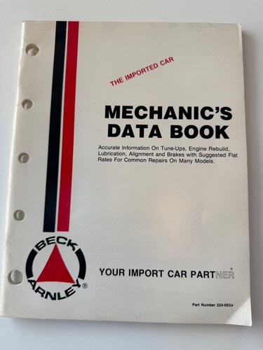 Mechanic data book for - book,