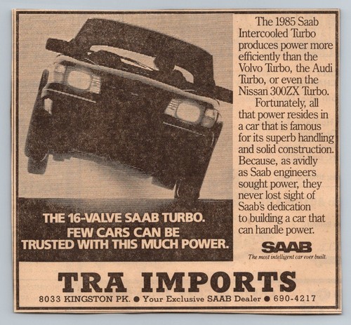 1985 saab 900 turbo - 1985,