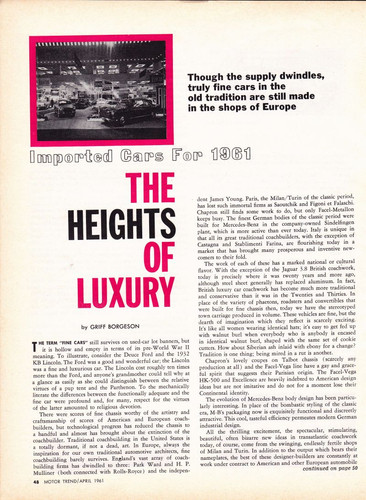 1961 imported luxury - imported, ~