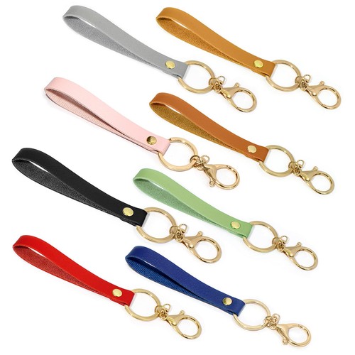 8pcs leather wristlet strap - leather,