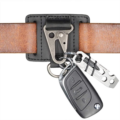 Edc leather key ring - leather, keychain
