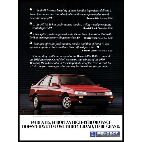 1989 peugeot 405 - peugeot, sports