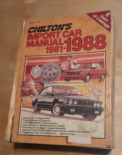 1981 1988 chiltons import - 1988,